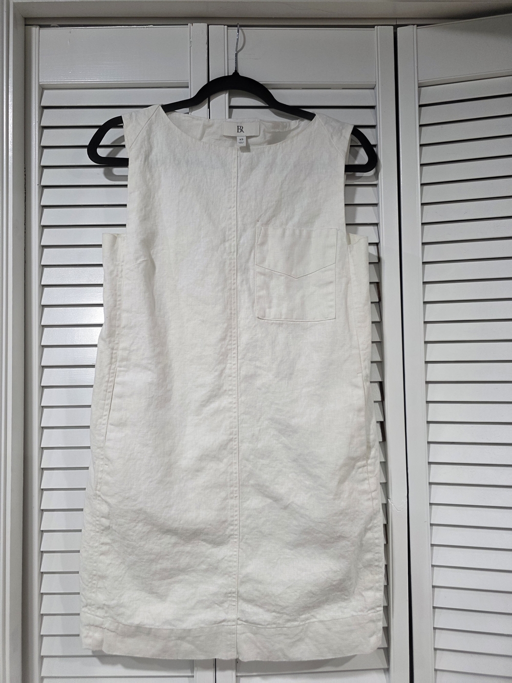 Banana Republic Ivory Hemp-Cotton Shift Dress Sleeveless - Picture 4 of 16